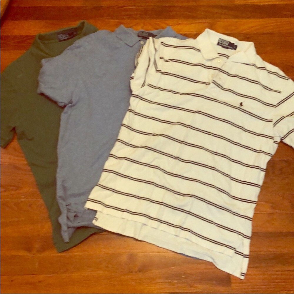 Three Ralph Lauren polos